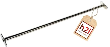h2i Turnstange für Kinder | Länge 125 cm | Reckstange aus Edelstahl | für Garten & Kinderzimmer | Klimmzugstange Outdoor & Indoor | Stange zum Turnen in Edelstahl