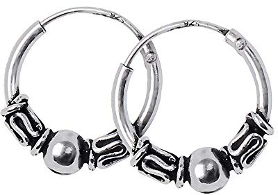 NKlaus 925 Silber PAAR oder Einzel Ohrringe Keltische CREOLE Gothic Celtic Ohrpiercing 12mm 5044