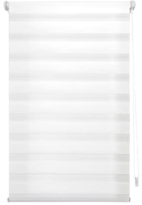 Blindecor - Indus doppelrollo klemmfix ohne bohren - duo rollo klemmfix Weiß - 35 x 150 cm (Breite x Länge) Stoffgröße 32 x 145 cm