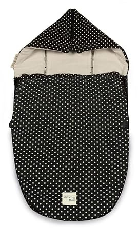 Walking Mum Sack Gruppe 0 Emily Übergangszeit, gepolstert, zum Schlafen, universell einsetzbar und kompatibel mit den meisten Kinderwagen, Farbe Schwarz, Maße 40 x 80 cm.