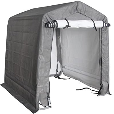 BillyOh Flexi Pop Fabric Bike Shed - 6x6 ft Garden Storage Shed for Motorbikes, Garden Tools - UV Resistant, Weatherproof PVC with Roll-Up Door, Anchoring Kit & Apex Roof - Portable Garage Bike Tent