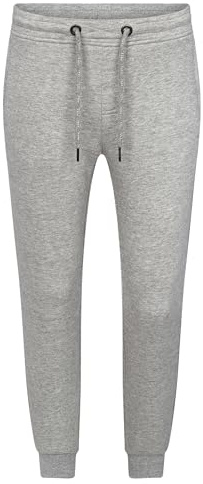 HRM 2007 Jogging Premium Enfants I Pantalon de Survêtement Garçon et Fille, Commerce Équitable, 285 g/m² I en 70% Coton & 30% Polyester recyclé, Gris Chiné, Regular Unisex Kids