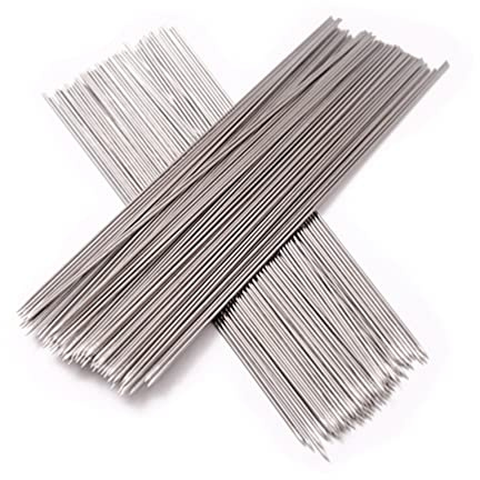 Sosoport 100 Piezas Brochetas De Barbacoa De Acero Inoxidable Unidades Palillos Para Barbacoa Brocheta Para Parrilla Reutilizable Para Kebab y Parrillas Al Aire