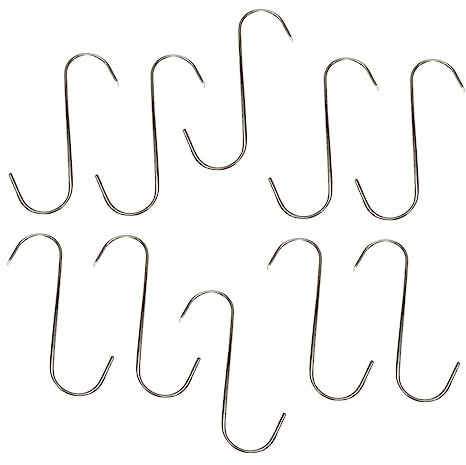 Cabilock 10pcs Butchers Hooks for Hanging Stainless Steel Meat Hooks for Meat Smoking