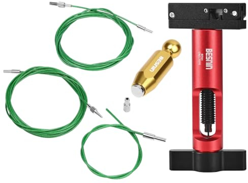 BESNIN Internal Cable Routing Kit, Frame Cable Guide with Hydraulic Hose Barb Insertion Tool and Hose Cutter for Shift/Brake Cables, Di2 E-Tube, Hydraulic Hoses (Red)