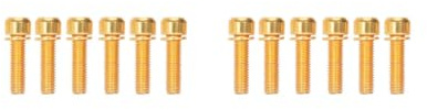 2 Set 6 Stück Mountainbike Vorbauschrauben MTB Fahrrad Lenker Riser Schrauben Reparatur Wartung Zubehör Ersatzteile Gold M5