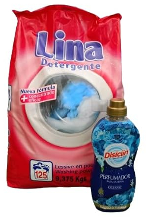 PACK LIMPIEZA: Detergente en polvo para lavadora 9,3kg + Perfumador para ropa 720ml. Elimina los malos olores. Fragancia fresca. Todo tipo de ropa. Sin manchas.