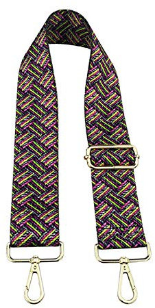 LVUNZJCA Verstellbarer Schultergurt Farbweite Taschengurt Diagonale Taschenarmband Zubehör Einstellbar Ethnischer Stil Schultergurt Ersatz(D)