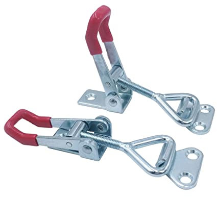 Veemoon 2pièces Pince à Bascule à Dégagement Rapide Métal Pour Soudage Maintien Sécurisé Des Plaques Et Circuits Avec Base Flanchée