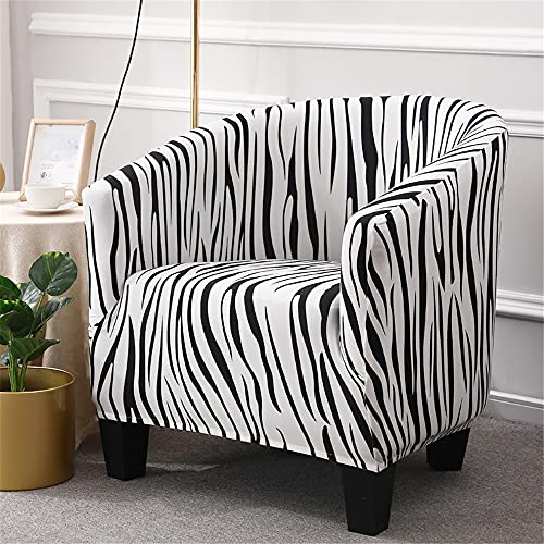 LinFortune Sesselbezug für Sessel moderner Stretch Sofabezug aus Spandex Abnehmbarer und Waschbarer Möbelschutzbezug für Clubsessel (Zebramuster)