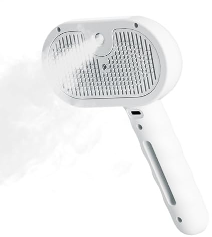 Cat Grooming Spray Comb - USB Rechargeable Cat Steaming Brushes For Indoor Cats | 35ml Water Tank, Pet Hair Remover Brush, Dog Hair Remover, Pet Supplies, Spray Depilatory Comb