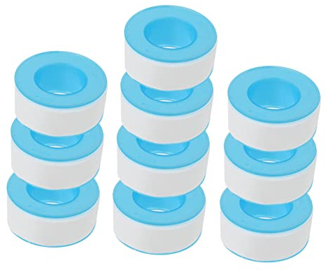 BESTYASH 10rolls High Temperature Ptfe Sealing Tape Plumbing Faucets Pressure Gauges Strong Adhesive Leak Prevention Seal