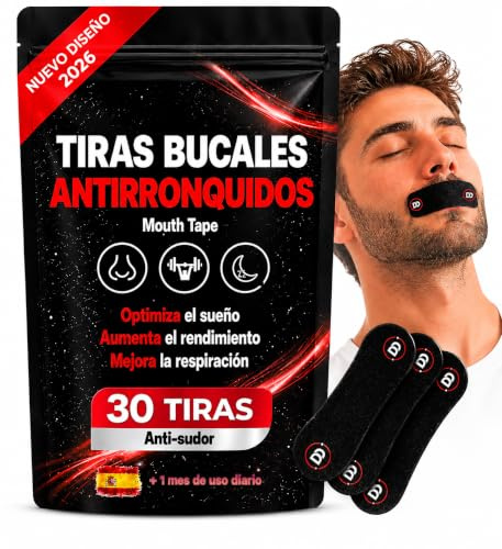 Tiras Bucales Para Dormir Antirronquidos - Cinta Bucal Hipoalergénica Elástica y Transpirable - Reduce Ronquidos y Mejora el Sueño - Pack 30, 80 y 120 Unidades - Dinamic Deals