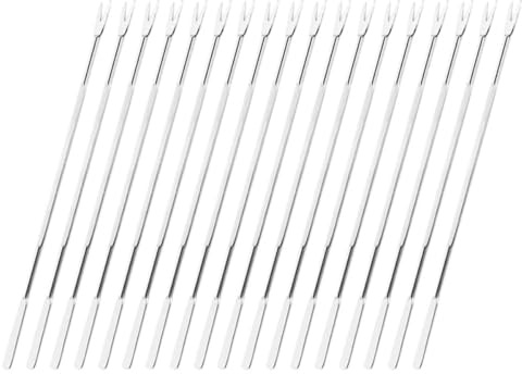 GALPADA Pinchos para Mariscos de Acero Inoxidable 24 Piezas Multiusos para Langosta y Cangrejo Tenedores Compactos para Aceitunas y Fruta Herramienta Práctica para Cocina y Comedor