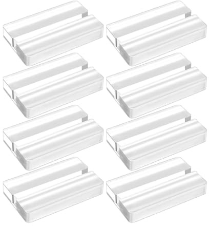 Vaguelly 8 Présentoirs Multifonctions en Acrylique Transparent pour Cartes de Visite, Porte-Cartes de Table 8 Pièces, Supports Solides et Lisses pour Mariage, Café, Événements Festifs