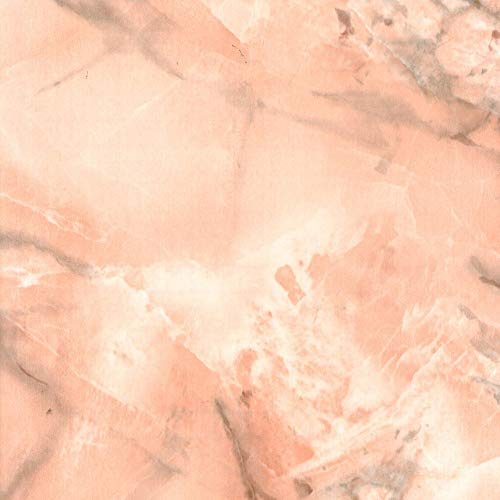 Venilia Lámina adhesiva, Mármol salmón aspetto pietra, 67,5cm x 2m, Espesor 95μ, Vinilo autoadhesivo para muebles o cocina, decorativas papel pintado pared, PVC sin ftalatos, Fabricado en UE