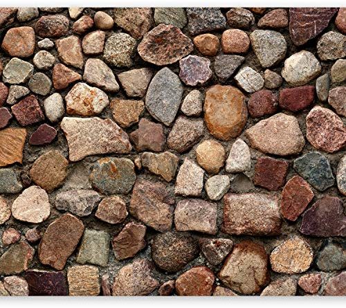 murando Fototapete selbstklebend Steinwand 294x210cm Foto Tapete Tapetenfolie Möbelfolie Wandverkleidung Wandtapete Motivtapeten Bildtapete Schlafzimmer 3d Effekt Steine Mauer Steinoptik Steinmauer 3D