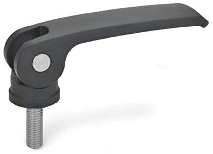 Tenditore eccentrico a disco rigido, nero, leva 101 mm, vite M10