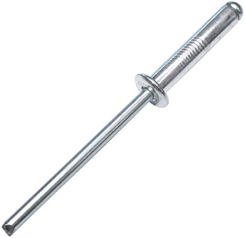 AERZETIX - C48107 - Lot de 100 Rivets aveugles standard Ø4x20mm aluminium/acier - DIN 7337 A - rivet pop à rupture de tige