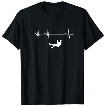 escalade rythme cardiaque ECG escalade grimpeur corde montag T-Shirt