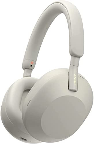 Sony WH-1000XM5 Noise Cancelling Wireless Headphones - 30 hours battery life - Over-ear style - Optimised for Alexa and the Google Assistant - with built-in mic for phone calls - Silver (Renewed)