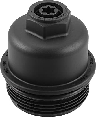 A ABSOPRO Engine Oil Filter Housing Cover Cap No.11428575907 for BMW X1 28i 2.0L 2016-2019 for BMW X2 2018-2019 Plastic Black