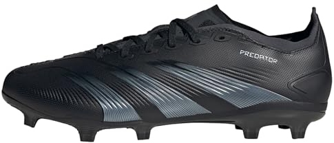 adidas Predator League Firm Ground Football Boots, Botas de fútbol Unisex Adulto, Core Black/Carbon/Core Black, 43 1/3 EU