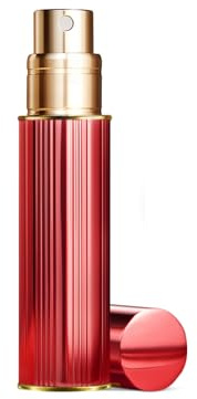 BRARIOS Atomizador de perfume recargable de 10 ml, atomizador portátil de tamaño de viaje, mini botella de perfume vacía, dispensador de colonia a prueba de fugas para mujeres y hombres (rojo/10 ml)