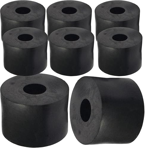 Lot de 8 rondelles d'espacement M6 en nylon noir (diamètre intérieur) 6,4 mm, diamètre extérieur 20 mm, épaisseur 20 mm, M6 x 20 mm x 20 mm