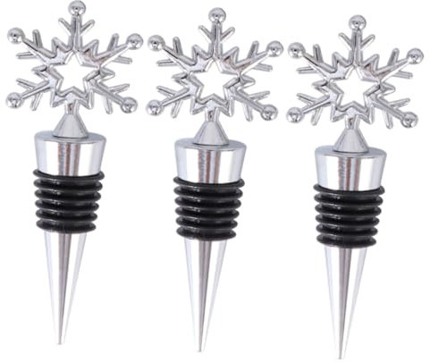 3st Weinflaschenverschluss Weihnachtsweinstopper Weinstopper Für Weihnachten Wein-vakuumpumpe Vakuum-weinverschlüsse Schmuckstück Wein Vakuumieren Weinverschluss TOPBATHY