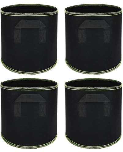 WUFGWBD 4 Pieces Of Planting Bags, Tree Planting Bags With Ears, Beautiful Planting Bags, Non-Woven Planting Buckets, Suitable For Indoor And Outdoor Planting