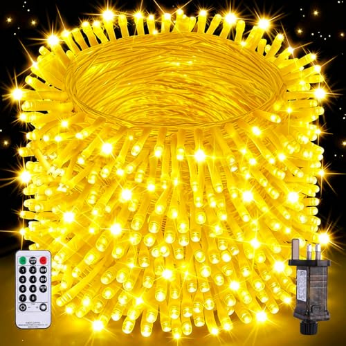 Nextronix Fairy Lights Plug in, 60m 600LED String Lights Indoor with 8 Modes/Timer/Remote, IP44 Waterproof Outdoor Christmas Lights for Garden/Outside/Window/Bedroom Party Halloween Decorations