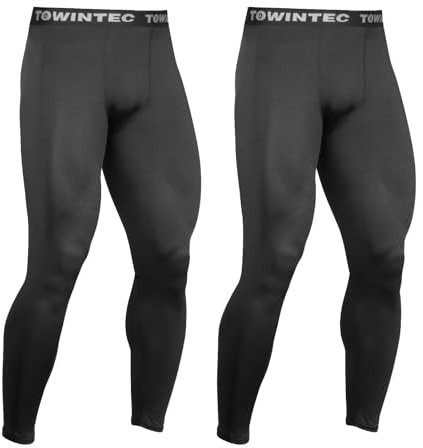 Towintec Pantalones de Compresion para Hombre Pantalones Interiores Leggings Mallas Baloncesto Funcionales Transpirables Correr Gimnasio Capa Base de Secado rápido para Deporte Yoge Gimnasio