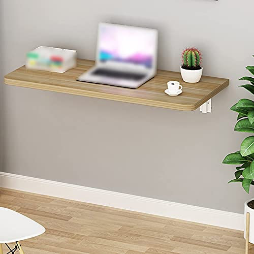 FHSLKXIM Klappbarer Wandtisch/Klappbarer Wandtisch/Wandklapptisch/Wand-Stehtisch/Klappbare Werkbank/Laptop-Computertisch, Für Zuhause, Büro, Arbeitszimmer, Walnuss, 80X60Cm/31X24In