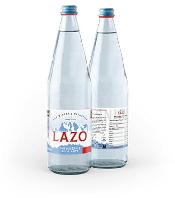 Eau minérale pétillante en verre 75cl - LAZO