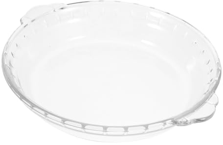 TOPPERFUN Tortiera Teglia in Vetro Trasparente 8 Pollici Resistente Al Calore Per Forno Microonde e Frigorifero Uso Cucina Domestica