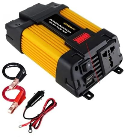 Inversor Transformador Voltaje Portátil 12 V CC A 110 V CA 220 V 4000 W 6000 W con Cargador Automático Inversor Corriente Coche Pantalla LED(4000W,110V)