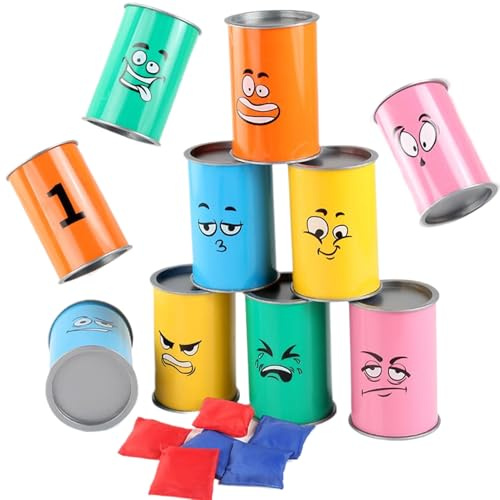 Juego De Lanzar Cajas Carnaval - Juego De Cumpleaños Con Luces LED Y Cara Divertida | Actividades Al Aire Libre para Familia Jardín Playa Escuela