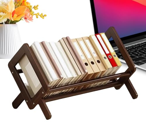 Skrivbordshylla organisatör: roterande displayställ, platsbesparande stativ, elegant och snyggt arrangemang | praktiskt och robust minimalistiskt fack maximerar L