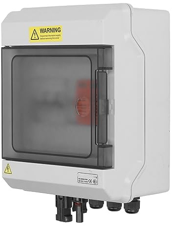 Zerodis Boîte de Combinaison Solaire, Boîte de Combinaison Photovoltaïque Multifonctionnelle avec Disjoncteur 15A 16A pour Systèmes Solaires de Camping-Car et Panneaux Photovoltaïques