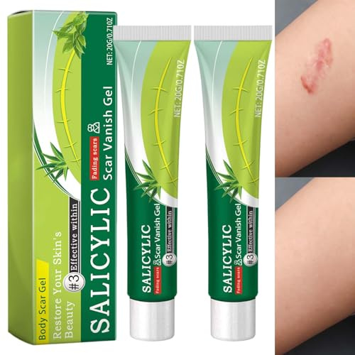 2 Pcs Silikon Narbengel, Narbencreme Nach Op, Narbenpflege, Gleicht Den Hautton Aus, Glättet Narben, Reduziert Keloide und Hypertrophe Narben, Geeignet für Alle Hauttypen