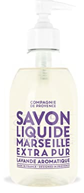 La Compagnie de Provence - Savon Liquide de Marseille 300ml - Parfum Lavande Aromatique - Pour Corps et Mains - Made in France