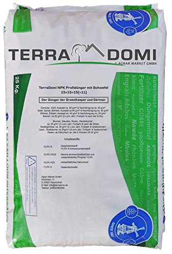 25KG TerraDomi Universal Frühjahrsdünger für ca. 1000m² für Profis mit Langzeitwirkung Rasendünger Blühpflanzen Herbstdünger für alle Pflanzen