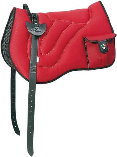 PIONEER Reitsattel aus widerstandsfähigem und atmungsaktivem Air Mesh für Natural Horsemanship, Reitsattel Made in Italy Comfort, Bareback 60 x 45cm mit Neoprengurt - Leuchtendes Grün