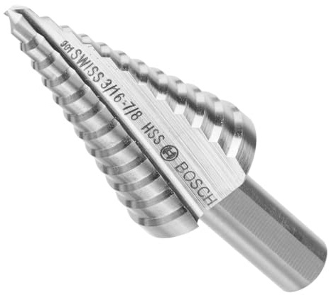 Bosch SDC2 3/16 in. to 7/8 in. High-Speed Steel Turbo Step Drill Bit