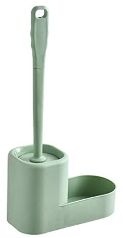 JKMQA Scopino per WC,Spazzolone del Water in Silicone,Spazzola da Toilette ad Asciugatura Rapida,con Portascopino in Plastica,Set Scovolino per Bagno