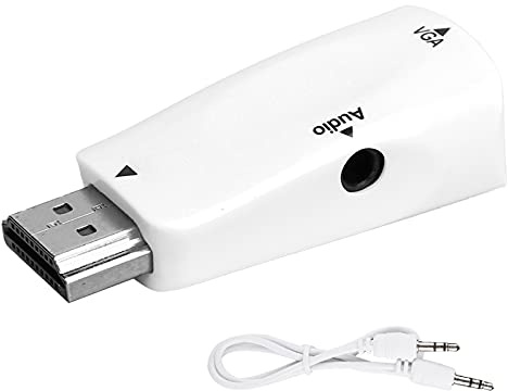 ciciglow VGA-Adapter, HD Multimedia Interface Stecker auf VGA Buchse Konverter Adapter für PC/Laptop/DVD/PS3/Xbox360/ HD/TV OS(Weiß)