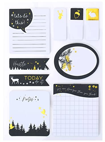 Bullet Journal note adesive - Winter Forest - 9 diversi blocchi di note adesive per il periodo natalizio | note adesive | da fare | note per il tuo notebook - set 3