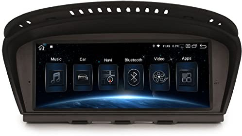 Erisin 8,8 Pulgadas 4GB+64GB Android 14 Radio Coche Pantalla GPS Navegador para BMW Serie 3/5/6 E90 E91 E92 E93 E60 E61 E63 E64 Sistema CCC Bluetooth CarPlay Android Auto WiFi 4G Dab+ USB DSP Canbus