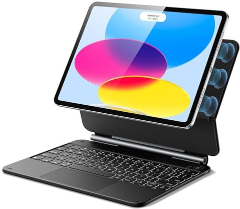 ESR iPad 11th(A16, 2025)/10th Gen Case with Keyboard, Magic Keyboard Case with Backlit Keys, Easy-Set Floating Cantilever Stand, Precision Multi-Touch Trackpad, Black